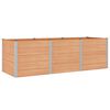 vidaXL Canteiro de jardim elevado Castanho 300 x 100 x 91 cm alu.