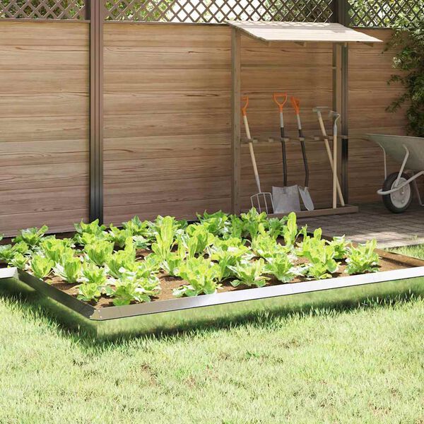 vidaXL Cerca de Caracol Prateado 50 x 3,5 x 25 cm A&ccedil;o Galvanizado