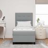 vidaXL Cama Box com colch&atilde;o Cinzento-claro 80 x 200 cm tecido