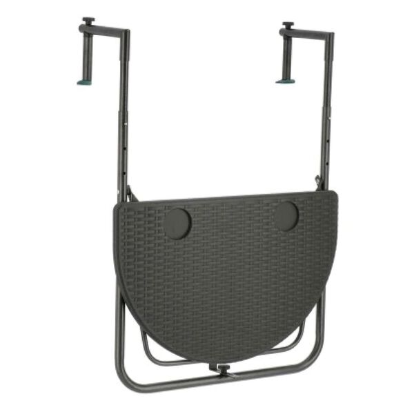 Livin'outdoor Mesa dobr&aacute;vel de varanda semicircular cinzento