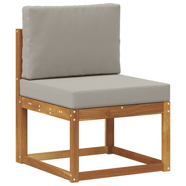 vidaXL Conjunto de Sof&aacute;s para Exterior 7 pcs Cinza Natural e Claro