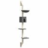 vidaXL &Aacute;rvore parede p/ gatos c/ poste arranhador 187 cm cinza-escuro
