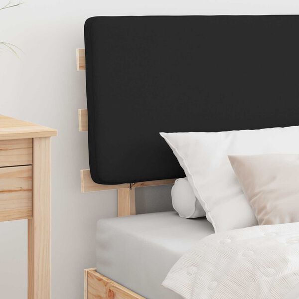 vidaXL Estrutura de Cama com Cabeceira Estofada Preto 80 x 200 cm