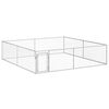 vidaXL Canil de exterior em a&ccedil;o galvanizado 4x4x1 m