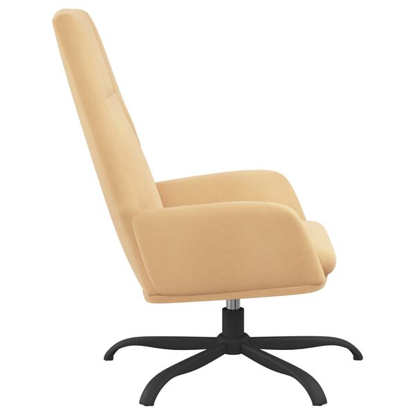 vidaXL Cadeira de descanso camur&ccedil;a artificial cor creme