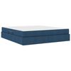 vidaXL Cama com arruma&ccedil;&atilde;o e colch&atilde;o Azul 160 x 200 cm Poli&eacute;ster