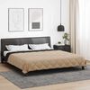vidaXL Duvet de Ano Inteiro Preto e Taupe 240 x 200 cm Microfibra