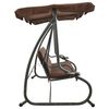 vidaXL Baloi&ccedil;o de jardim com toldo cor caf&eacute;