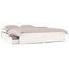 vidaXL Estrutura de cama c/ gavetas 140x190 cm branco