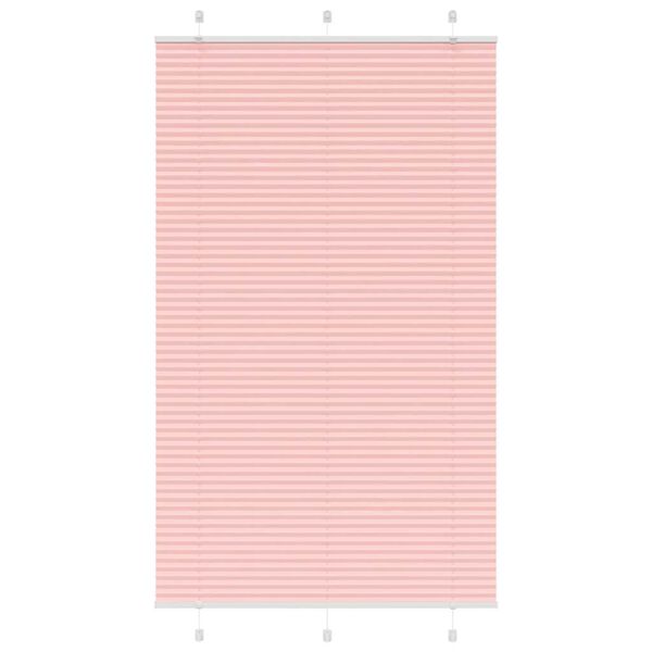 vidaXL Rosa Plissada Cega 120x200 cm Largura Tecido 119,4cm Poli&eacute;ster