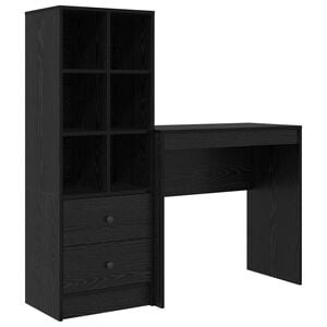 vidaXL Mesa Carvalho Preto 125,5 x 40 x 127 cm 2 unid.