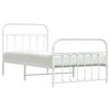 vidaXL Estrutura de cama com cabeceira e p&eacute;s 100x190 cm metal branco