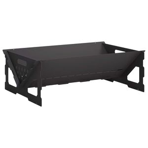 vidaXL Fire Pit Preto 60 x 40 x 20 cm A&ccedil;o