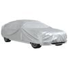 vidaXL Cobertura carro p/ Sedan c/ cintas de fivela XL PEVA prateado