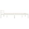 vidaXL Estrutura de cama 140x200 cm madeira pinho maci&ccedil;o branco