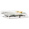 vidaXL Sof&aacute;-cama com gavet&atilde;o e gavetas sem colch&atilde;o 90x190 cm branco