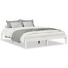 vidaXL Cama extra longa sem colch&atilde;o 140x220 cm pinho maci&ccedil;o branco