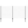 vidaXL Cerca com Poste Cinzeto 1,2 x 25 m A&ccedil;o e PVC