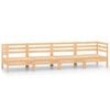 vidaXL 4 pcs conjunto lounge de jardim pinho maci&ccedil;o