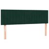 vidaXL Cama box spring c/ colch&atilde;o e LED 160x210 cm veludo verde escuro