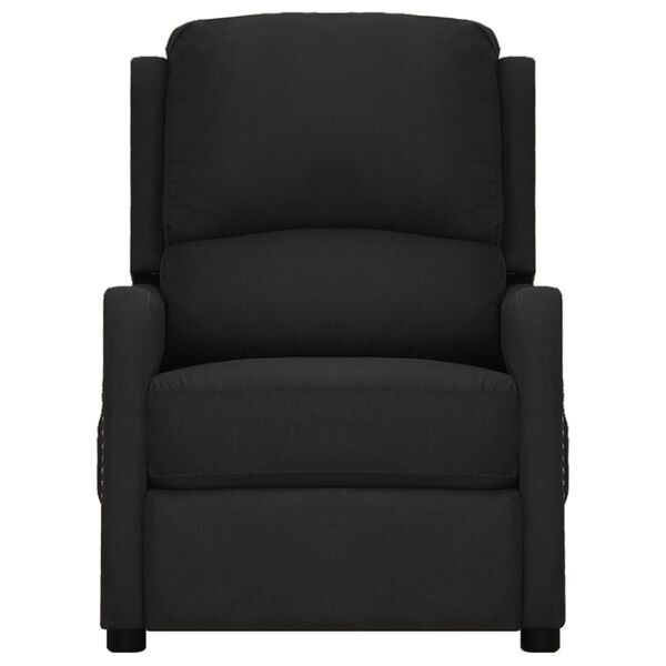 vidaXL Poltrona de massagens elevat&oacute;ria tecido preto