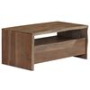 vidaXL Mesa de centro ac&aacute;cia maci&ccedil;a arestas vivas 90x50x40 cm cinzento