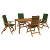 vidaXL Conjunto de Jantar de Jardim de 5 Pe&ccedil;as Natural