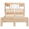 vidaXL Cama com estante sem colch&atilde;o 135x190 cm pinho maci&ccedil;o
