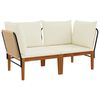 vidaXL 2 pcs Madeira maci&ccedil;a de ac&aacute;cia e corda Natural