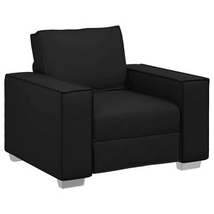 vidaXL Cadeira Sofa Preto 100 cm Couro Sint&eacute;tico
