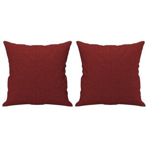 vidaXL Almofadas decorativas 2 pcs 40x40 cm tecido vermelho tinto