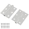 vidaXL Dobradi&ccedil;a 2 unid. Prateado 50 x 38 x 1,3 mm A&ccedil;o
