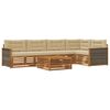 vidaXL Conjunto de Sof&aacute;s para Exterior 6 pcs Natural e Bege
