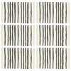 vidaXL Individual de mesa 6 pcs algod&atilde;o 30x45 cm antracite e branco