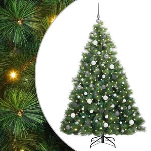 vidaXL &Aacute;rvore de Natal Artificial com 300 LEDs Verde 180 cm PE e PVC
