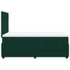 vidaXL Cama boxspring com colch&atilde;o 120x190 cm veludo verde-escuro