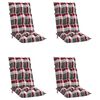 vidaXL Cadeiras de jardim reclin&aacute;veis c/ almofad&otilde;es 4 pcs teca maci&ccedil;a