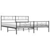 vidaXL Estrutura de cama com cabeceira e pés 193x203 cm metal preto