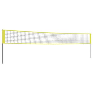 vidaXL Rede de voleibol 823x244 cm tecido PE amarelo e preto