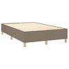 vidaXL Cama box spring colch&atilde;o/LED 120x200cm tecido cinza-acastanhado