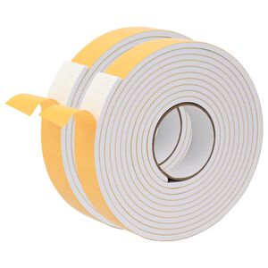 vidaXL Fita de espuma autoadesiva 2 unid. Branco 30mm x 5m Espuma CR