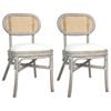 vidaXL Cadeiras de jantar 2 pcs linho cinzento