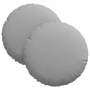 vidaXL Almofadas de Assento 2 unid. Tecido Cinza Nuvem &Oslash;30 x 13 cm