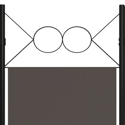 vidaXL Divisória de quarto com 3 painéis 120x180 cm antracite