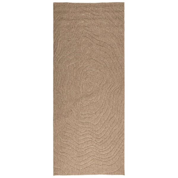 vidaXL Tapetes de &aacute;rea Moir&eacute; HUARTE Natural 150 x 80 cm Poli&eacute;ster