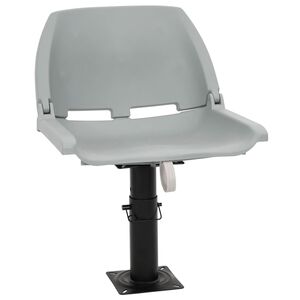 vidaXL 2 pcs conj. assento barco dobr&aacute;vel s/ almofada 48x51x41cm cinza