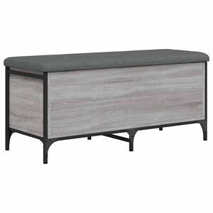 vidaXL Banco arruma&ccedil;&atilde;o 102x42x45 cm derivados madeira cinzento sonoma