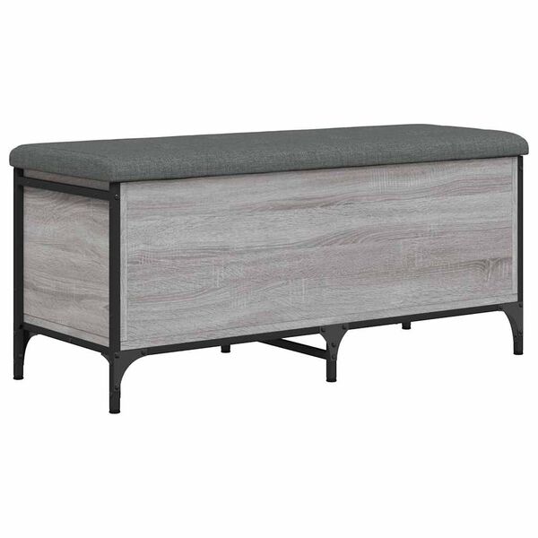 vidaXL Banco arruma&ccedil;&atilde;o 102x42x45 cm derivados madeira cinzento sonoma