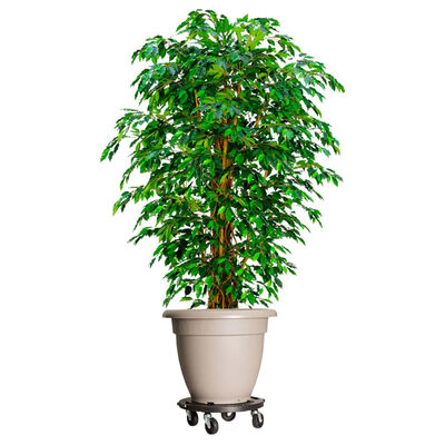 vidaXL Carrinho para plantas com rodas diâmetro 40 cm 275 kg preto
