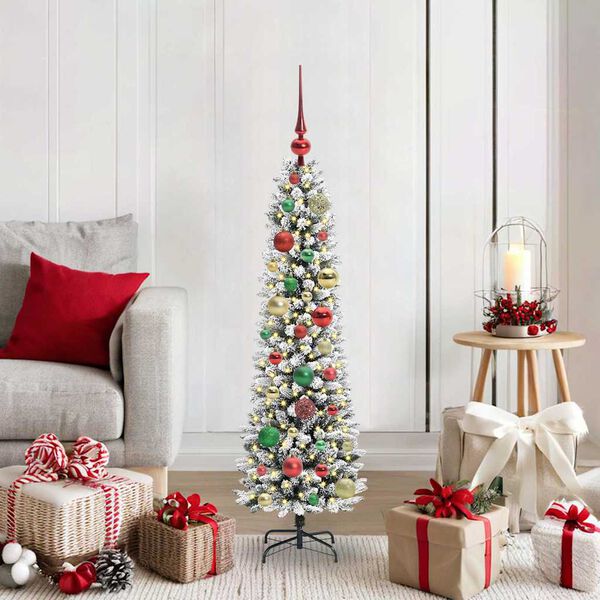 vidaXL &Aacute;rvore de Natal Artificial Branco 120 cm PVC, Metal e Pl&aacute;stico